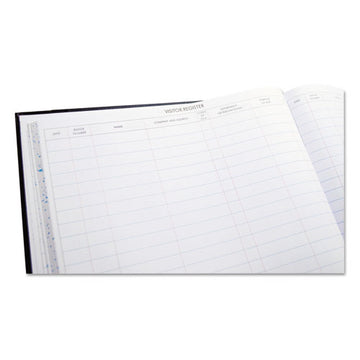Wilson Jones® Detailed Visitor Register Book, 8 Column Format, Black Cover, 12.25 X 9.5 Sheets, 208 Sheets-book freeshipping - TVN Wholesale
